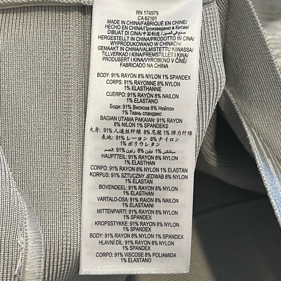 Herve Leger Deep V Bandage Dress - Picture 10 of 10